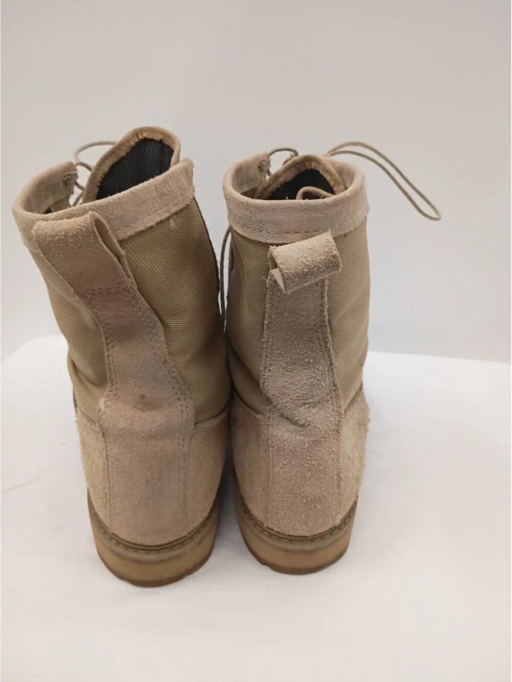 Bates Military Boots Mens Size 12 W Beige Gore Tex  Lace Up Vibram Sole Outdoor
